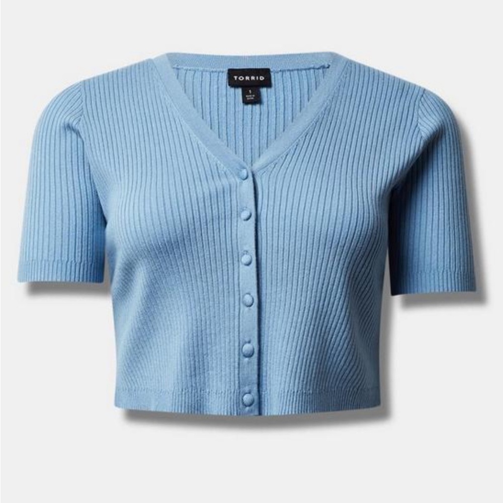 Ribbed Shrug Short Sleeve Sweater